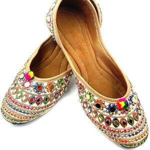 Colorful Embellished Women's Flats - size 8.5